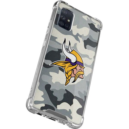 NFL Minnesota Vikings Camo Galaxy A51 5G Clear Case