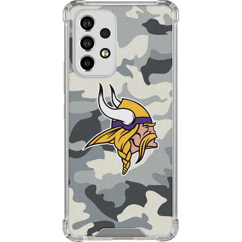 NFL Minnesota Vikings Camo Galaxy A53 5G Clear Case