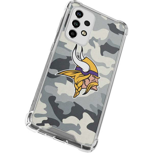 NFL Minnesota Vikings Camo Galaxy A53 5G Clear Case