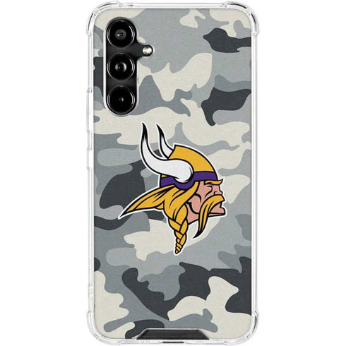 NFL Minnesota Vikings Camo Galaxy A54 5G Clear Case