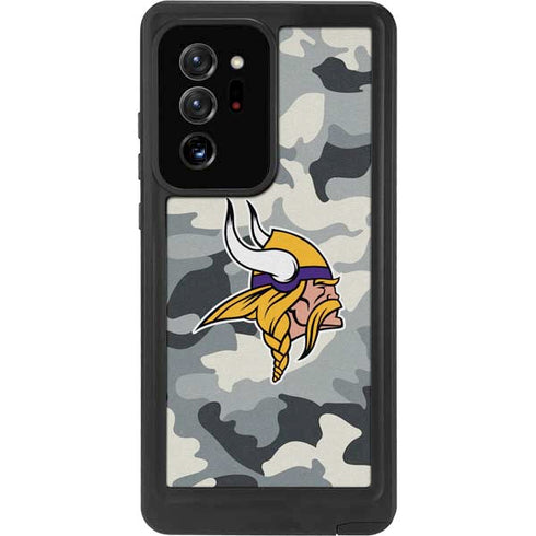 NFL Minnesota Vikings Camo Galaxy Note20 Ultra 5G Waterproof Case
