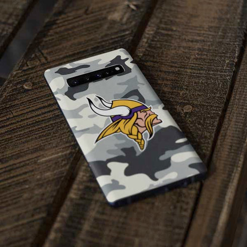 NFL Minnesota Vikings Camo Galaxy S10 Plus Skin
