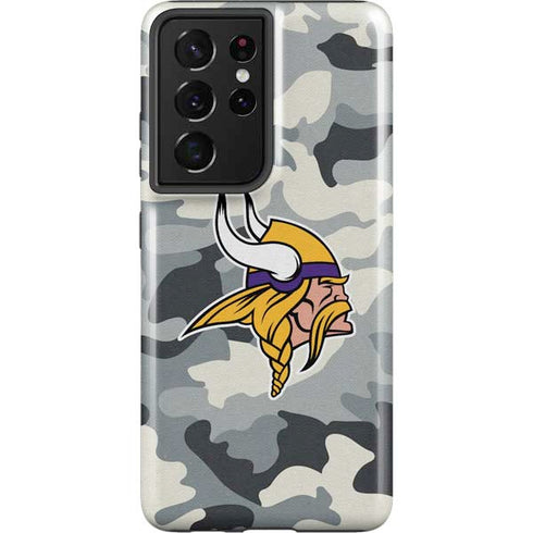 NFL Minnesota Vikings Camo Galaxy S21 Ultra 5G Pro Case