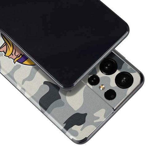 NFL Minnesota Vikings Camo Galaxy S21 Ultra 5G Skin