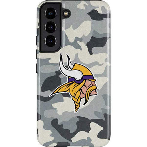 NFL Minnesota Vikings Camo Galaxy S22 Pro Case