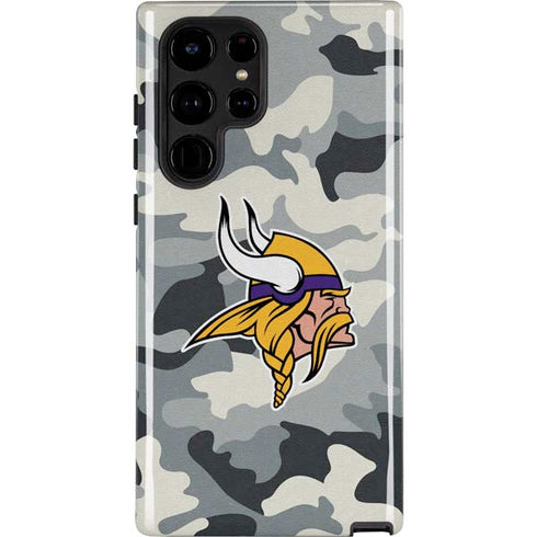 NFL Minnesota Vikings Camo Galaxy S22 Ultra Pro Case