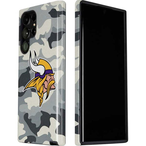NFL Minnesota Vikings Camo Galaxy S22 Ultra Pro Case