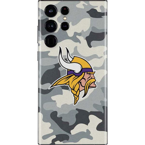 NFL Minnesota Vikings Camo Galaxy S22 Ultra Skin