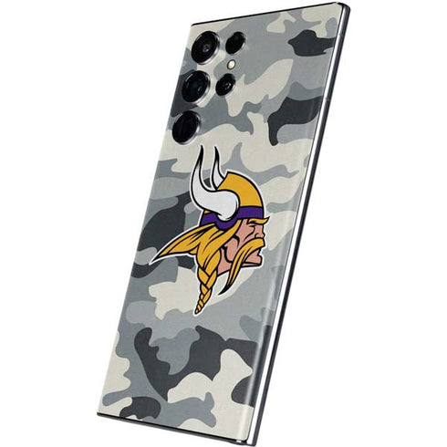 NFL Minnesota Vikings Camo Galaxy S22 Ultra Skin