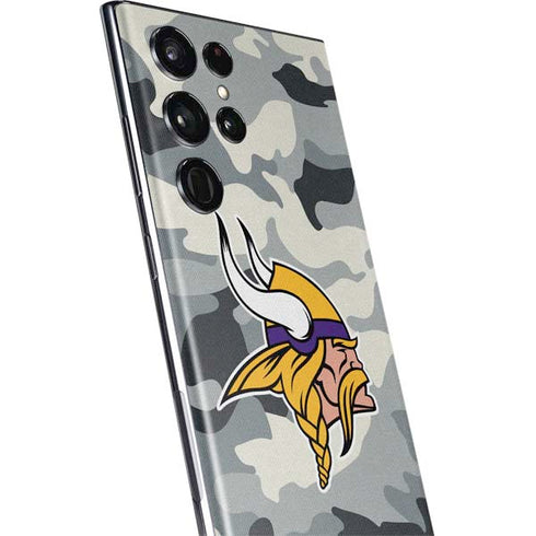 NFL Minnesota Vikings Camo Galaxy S22 Ultra Skin