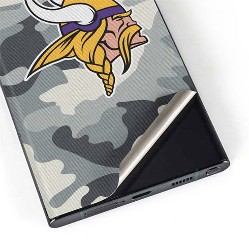 NFL Minnesota Vikings Camo Galaxy S22 Ultra Skin