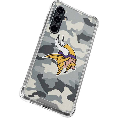 NFL Minnesota Vikings Camo Galaxy S23 FE Clear Case