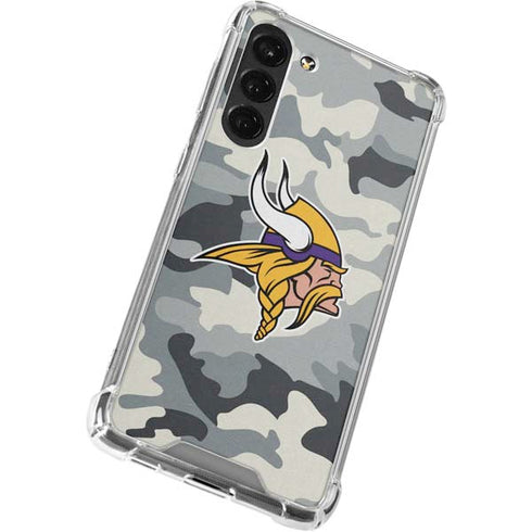 NFL Minnesota Vikings Camo Galaxy S23 Plus Clear Case