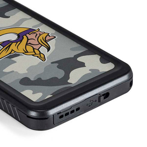 NFL Minnesota Vikings Camo Galaxy S23 Waterproof Case