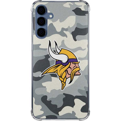 NFL Minnesota Vikings Camo Galaxy S24 Clear Case