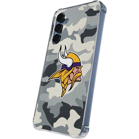 NFL Minnesota Vikings Camo Galaxy S24 Clear Case