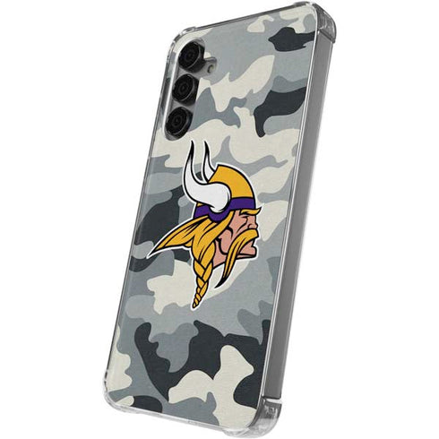 NFL Minnesota Vikings Camo Galaxy S24 Plus Clear Case