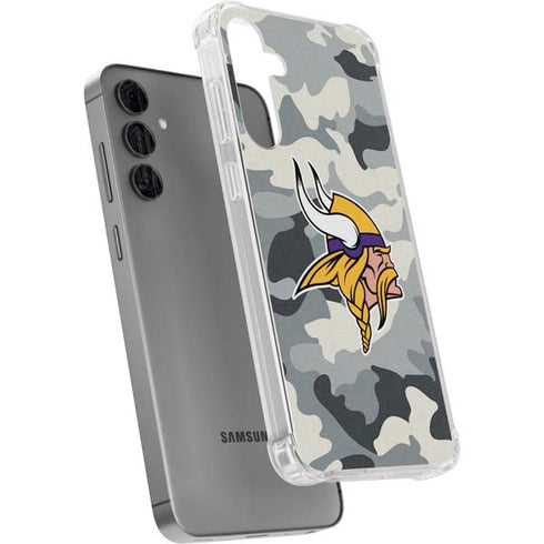 NFL Minnesota Vikings Camo Galaxy S24 Plus Clear Case
