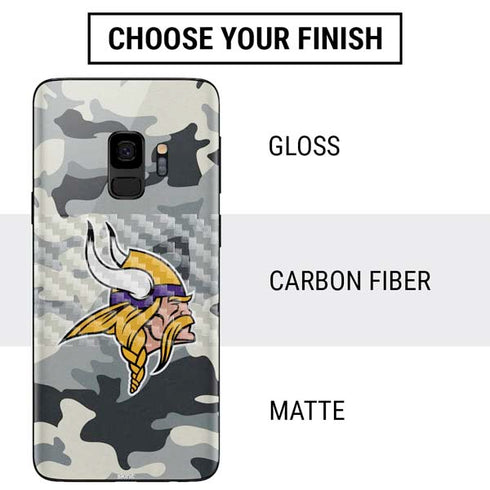 NFL Minnesota Vikings Camo Galaxy S9 Skin
