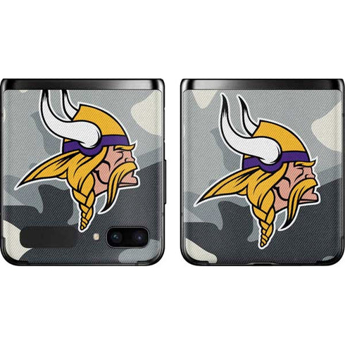 NFL Minnesota Vikings Camo Galaxy Z Flip Skin