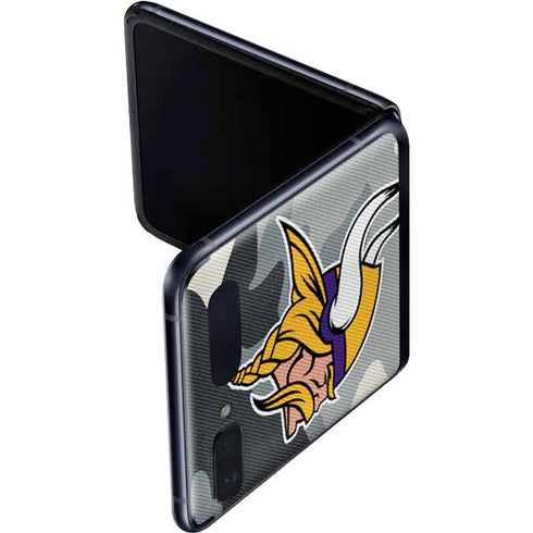 NFL Minnesota Vikings Camo Galaxy Z Flip Skin