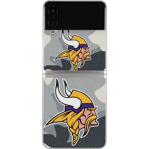 NFL Minnesota Vikings Camo Galaxy Z Flip3 5G Skin
