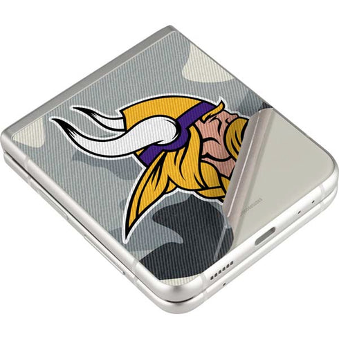 NFL Minnesota Vikings Camo Galaxy Z Flip3 5G Skin