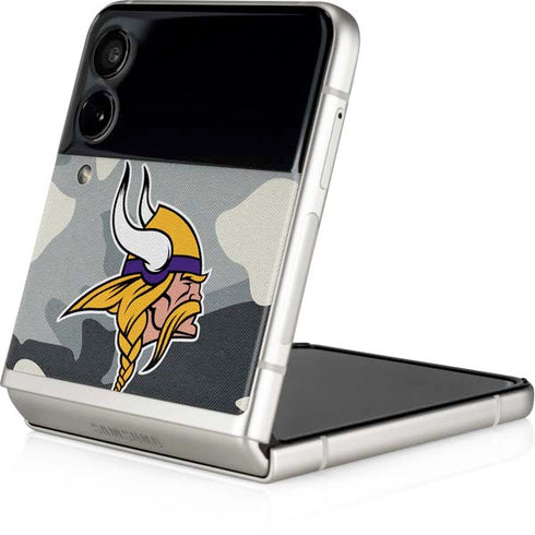 NFL Minnesota Vikings Camo Galaxy Z Flip3 5G Skin