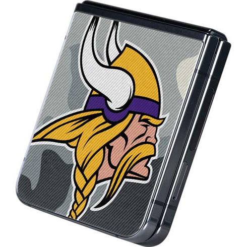 NFL Minnesota Vikings Camo Galaxy Z Flip5 5G Skin