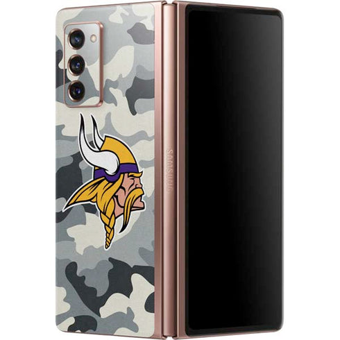 NFL Minnesota Vikings Camo Galaxy Z Fold2 5G Skin