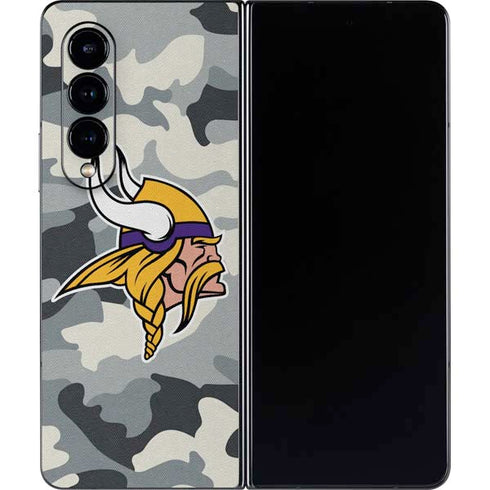NFL Minnesota Vikings Camo Galaxy Z Fold4 5G Skin