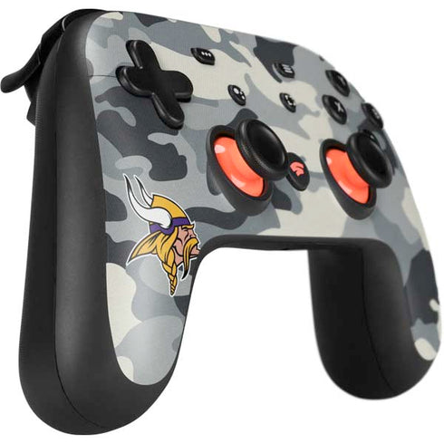 NFL Minnesota Vikings Camo Google Stadia Controller Skin