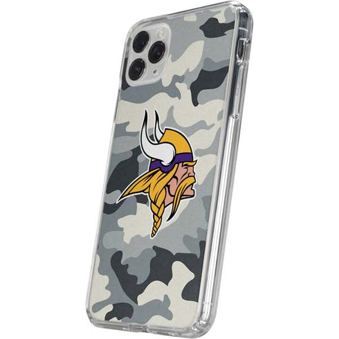 NFL Minnesota Vikings Camo iPhone 11 Pro Clear Case