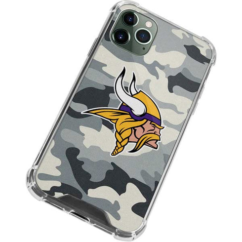 NFL Minnesota Vikings Camo iPhone 11 Pro Max Clear Case