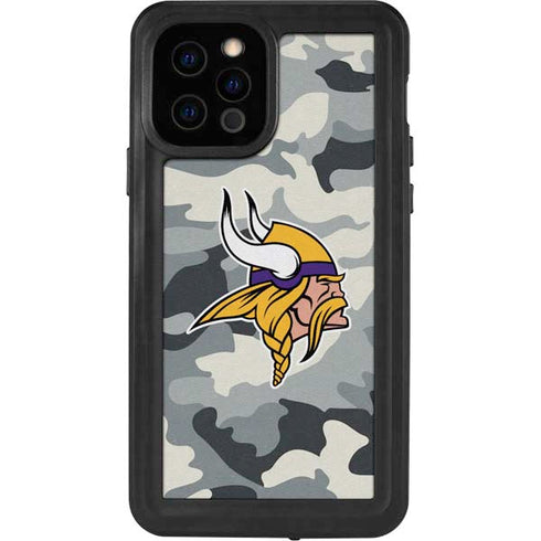 NFL Minnesota Vikings Camo iPhone 12 Pro Waterproof Case