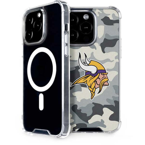 NFL Minnesota Vikings Camo iPhone 13 Pro MagSafe Case