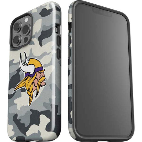 NFL Minnesota Vikings Camo iPhone 13 Pro Max Impact Case