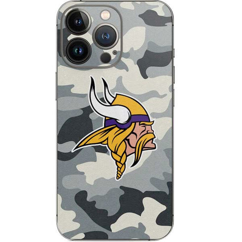 NFL Minnesota Vikings Camo iPhone 13 Pro Skin