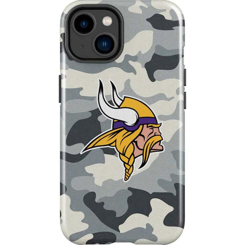 NFL Minnesota Vikings Camo iPhone 15 Plus Impact Case