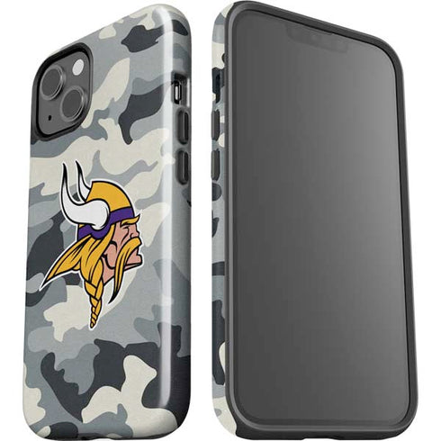 NFL Minnesota Vikings Camo iPhone 15 Plus Impact Case