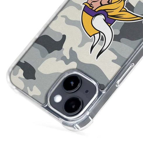 NFL Minnesota Vikings Camo iPhone 14 Plus MagSafe Case
