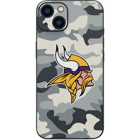 NFL Minnesota Vikings Camo iPhone 15 Plus Skin