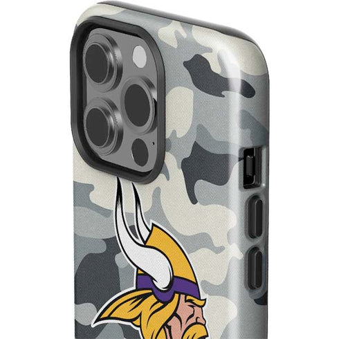 NFL Minnesota Vikings Camo iPhone 14 Pro Impact Case