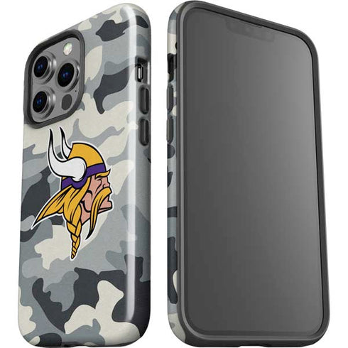 NFL Minnesota Vikings Camo iPhone 15 Pro Impact Case