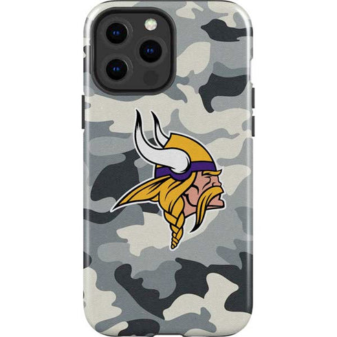 NFL Minnesota Vikings Camo iPhone 15 Pro Max Impact Case