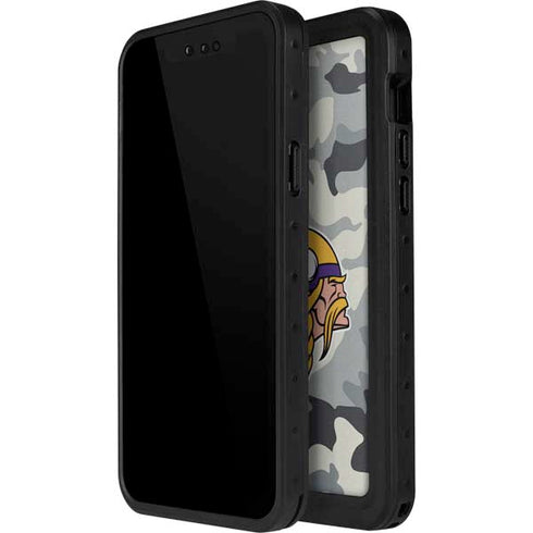 NFL Minnesota Vikings Camo iPhone 14 Pro Max Waterproof Case