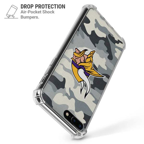 NFL Minnesota Vikings Camo iPhone 7/8 Plus Clear Case