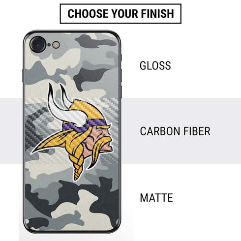 NFL Minnesota Vikings Camo iPhone SE (2nd & 3rd Gen) Skin