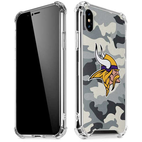 NFL Minnesota Vikings Camo iPhone X/XS Clear Case