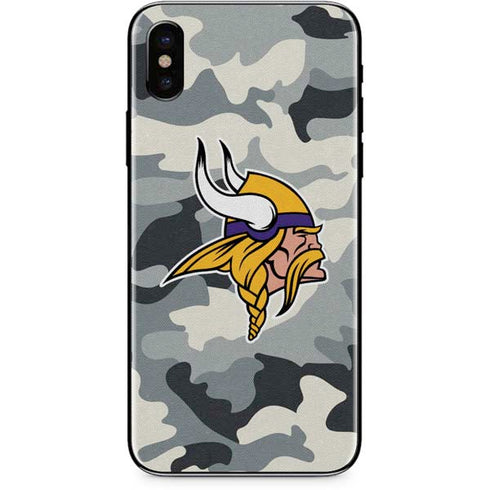 NFL Minnesota Vikings Camo iPhone XS Skin